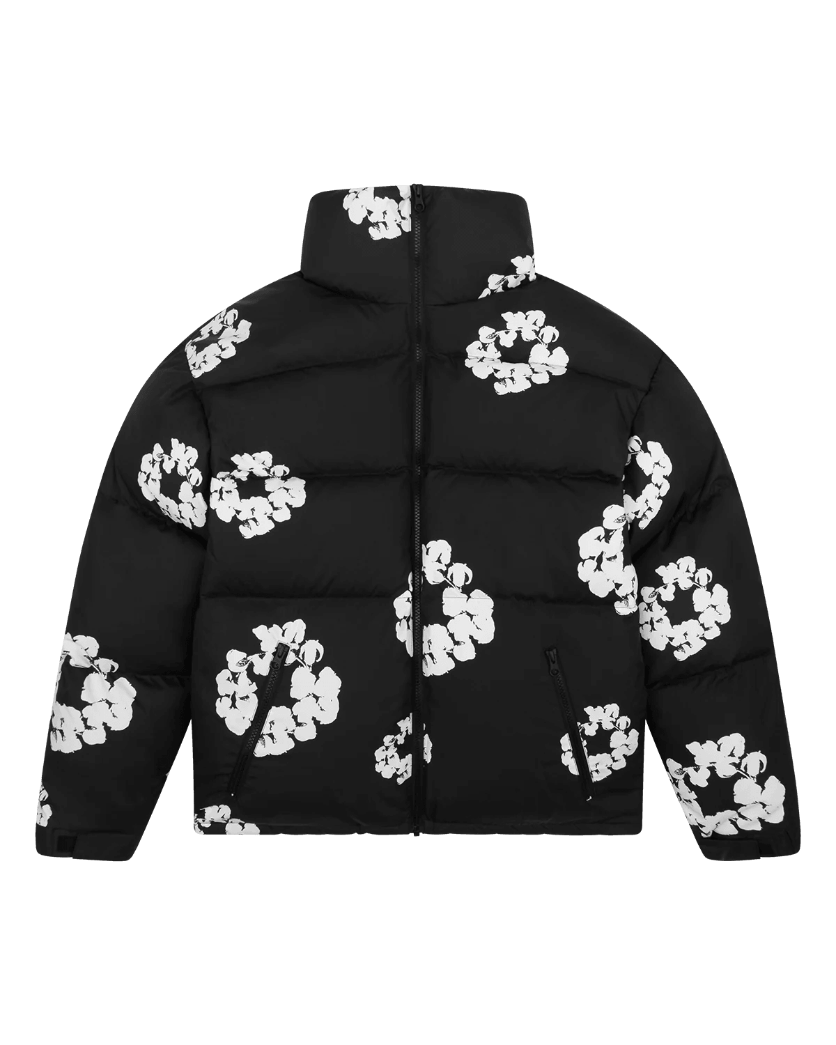 Denim Tears Cotton Wreath Puffer Jacket Black