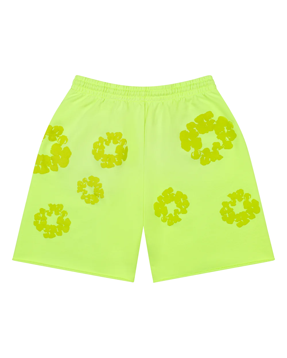 Denim Tears Mono Cotton Wreath Sweat Shorts Neon Green