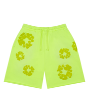 Denim Tears Mono Cotton Wreath Sweat Shorts Neon Green