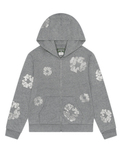 Denim Tears Cashmere Swarovski Cotton Wreath Zip Hoodie Grey