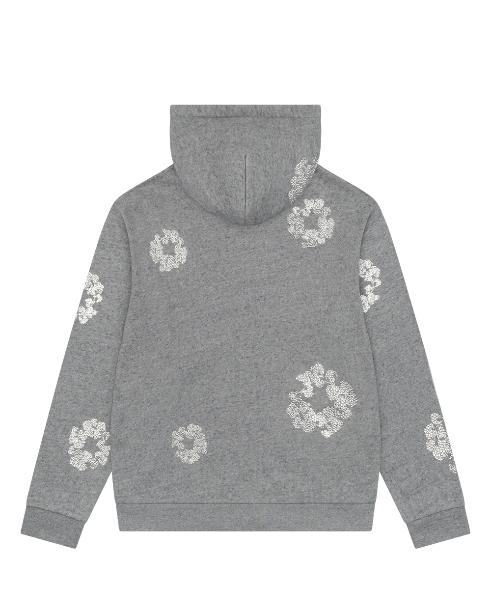 Denim Tears Cashmere Swarovski Cotton Wreath Zip Hoodie Grey