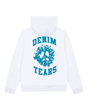 Denim Tears University Zip Hoodie White