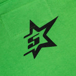 Sp5der Punk V2 Rhinestone Hoodie Bright Green - Image 4