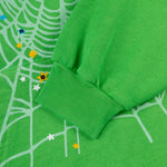 Sp5der Punk V2 Rhinestone Hoodie Bright Green - Image 5
