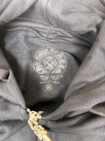 Chrome Hearts Script Zip Up Hoodie Black - Image 3