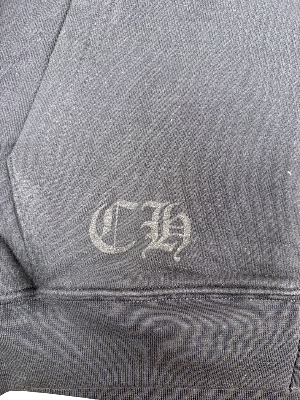 Chrome Hearts Script Thermal Zip Up Hoodie Black / Blue