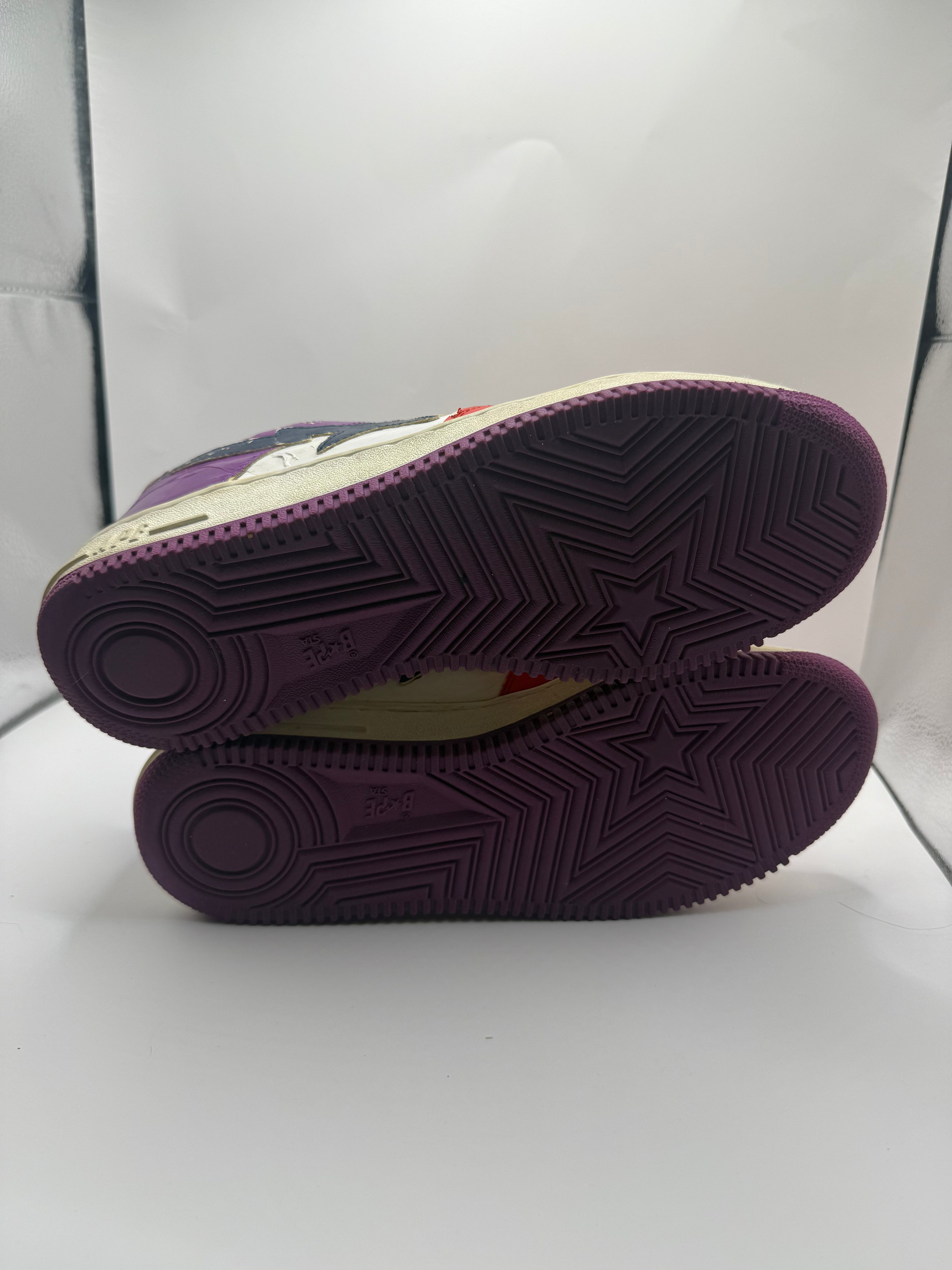 Vintage A Bathing Ape Bape Sta  Foot Soldier Orange / White (USED) - Size 10.5