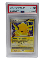 2008 Pokémon D & P Stormfront Raichu Lv. X Holo 99/100 PSA 8 NEAR MINT - MINT
