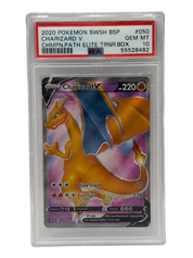 2020 Pokémon Champion's Path ETB Charizard V SWSH050 PSA 10 GEM MINT