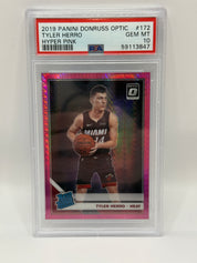 2019 Panini Donruss Optic Tyler Herro Hyper Pink Rookie Card #172 PSA 10 GEM MINT
