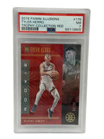 2019 Panini Illusions Tyler Herro Trophy Collection Red /99 Rookie Card #175 PSA 7 NEAR MINT - Image 1