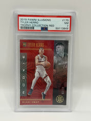 2019 Panini Illusions Tyler Herro Trophy Collection Red /99 Rookie Card #175 PSA 7 NEAR MINT