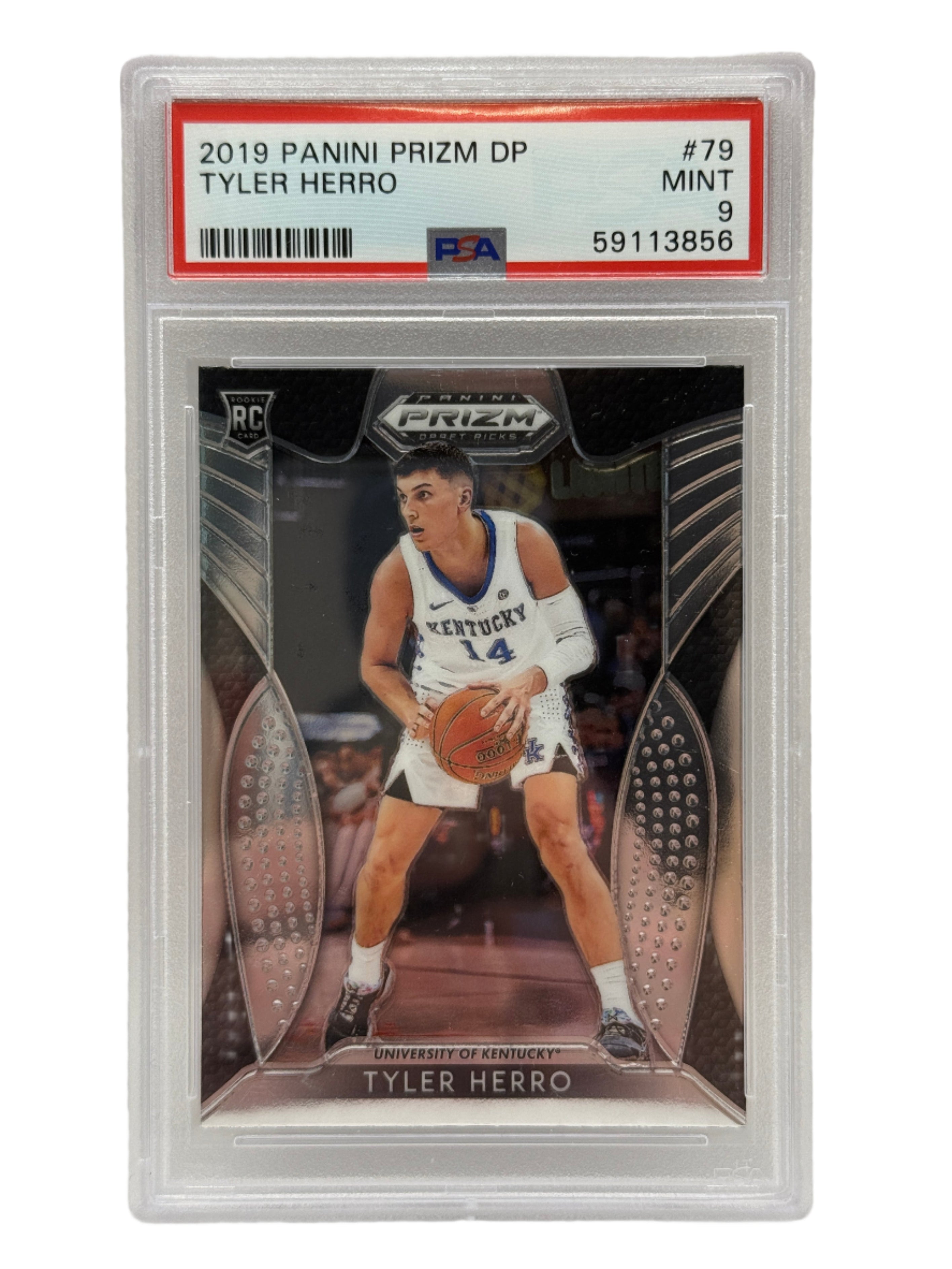 2019 Panini Prizm Draft Picks Tyler Herro Rookie Card #79 PSA 9 MINT
