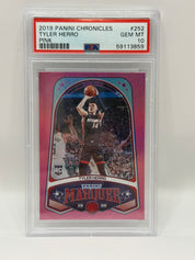 2019 Panini Chronicles Tyler Herro Pink Rookie Card #252 PSA 10 GEM MINT