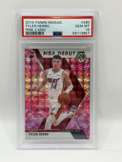 2019 Panini Mosaic Tyler Herro Pink Camo Rookie Card #280 PSA 10 GEM MINT