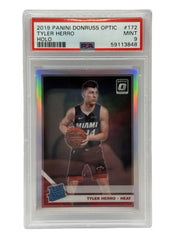 2019 Panini Donruss Optic Tyler Herro Holo Rookie Card #172 PSA 9 MINT