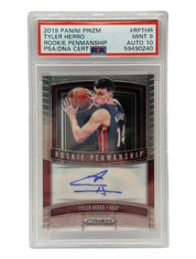 2019 Panini Prizm Tyler Herro Rookie Penmanship #RPTHR PSA 9 MINT & AUTO 10