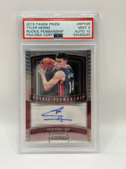 2019 Panini Prizm Tyler Herro Rookie Penmanship #RPTHR PSA 9 MINT & AUTO 10