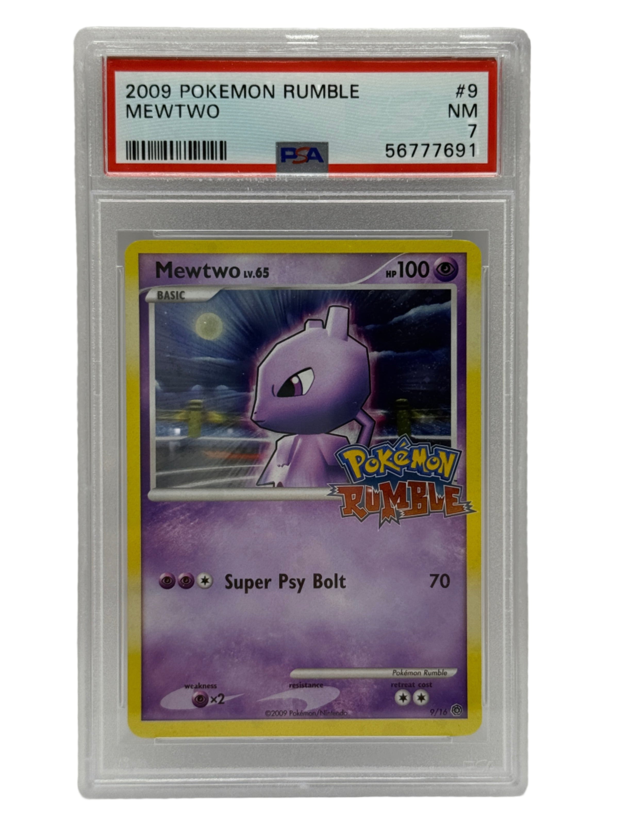 2009 Pokémon Rumble Wii Mewtwo 9/16 PSA 7 NEAR MINT