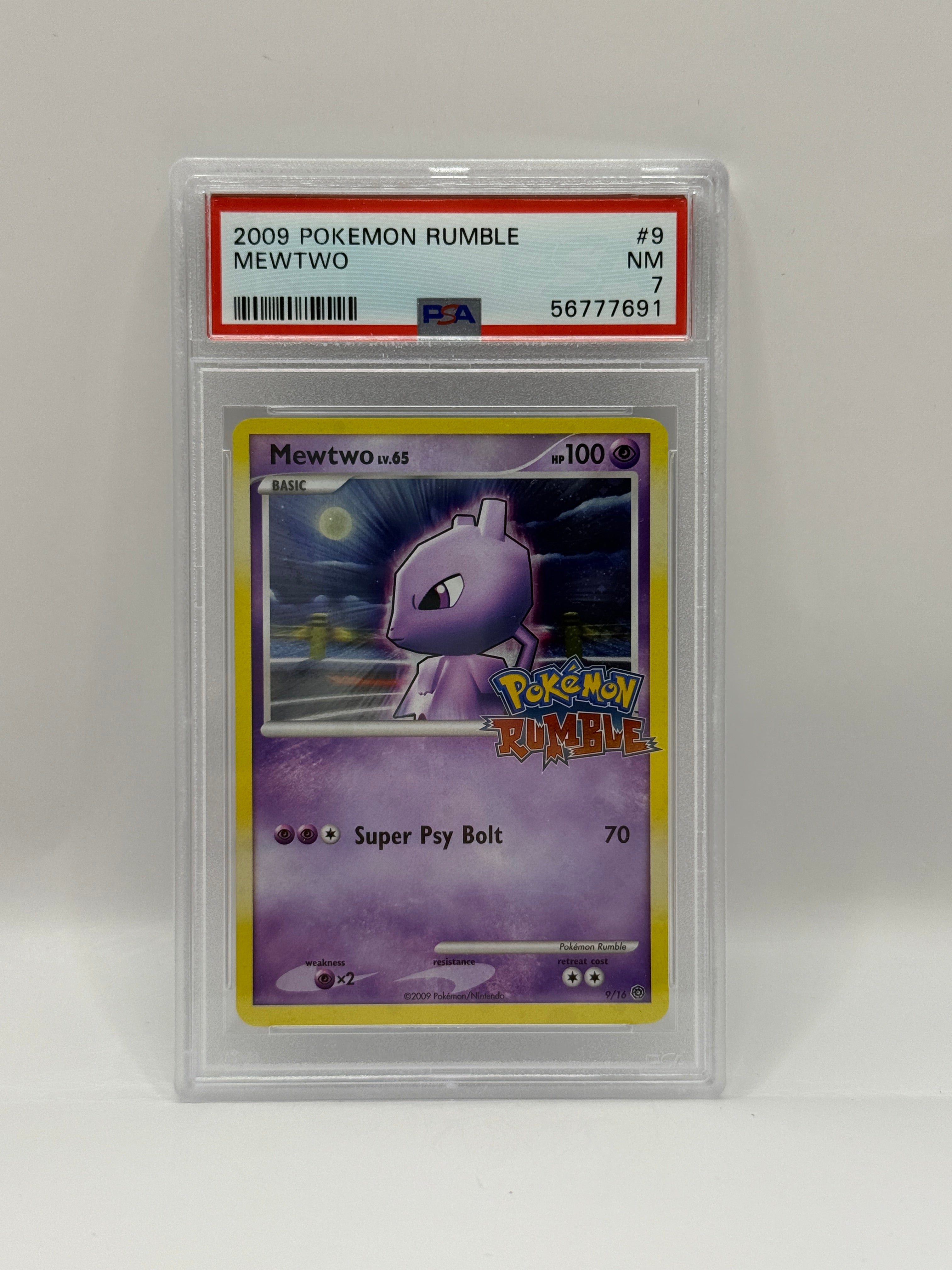 2009 Pokémon Rumble Wii Mewtwo 9/16 PSA 7 NEAR MINT