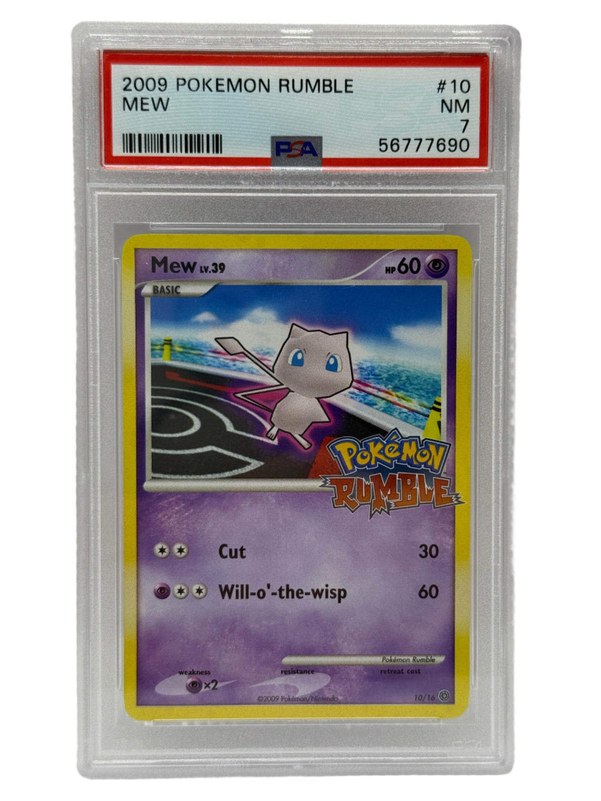 2009 Pokémon Rumble Wii Mew 10/16 PSA 7 NEAR MINT
