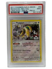 2017 Pokémon League Crismon Invasion Regigigas 2nd Place Reverse Holo 84/111 PSA 9 MINT