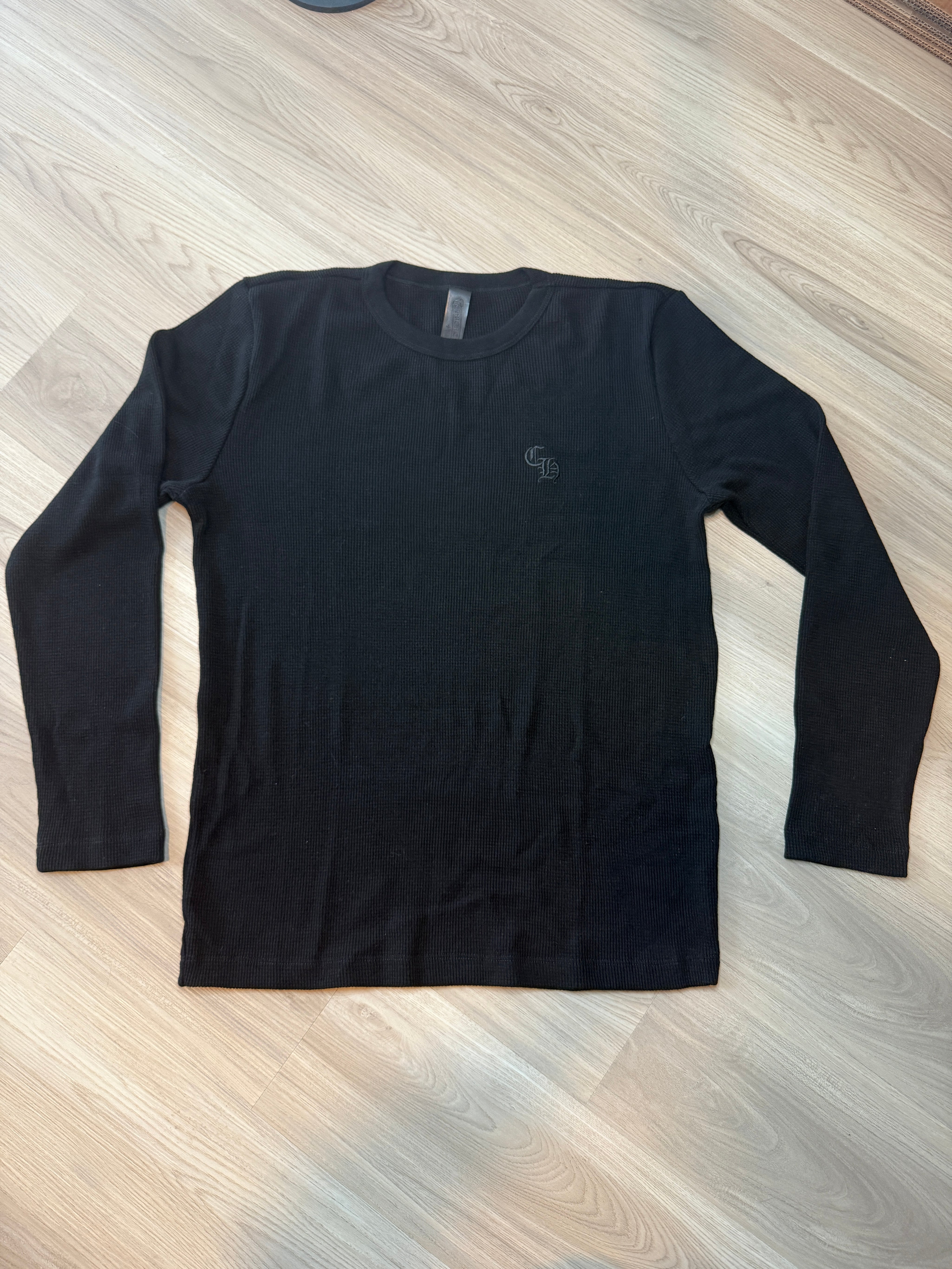 Chrome Hearts Wool Embroidered L/S Thermal Crewneck Black