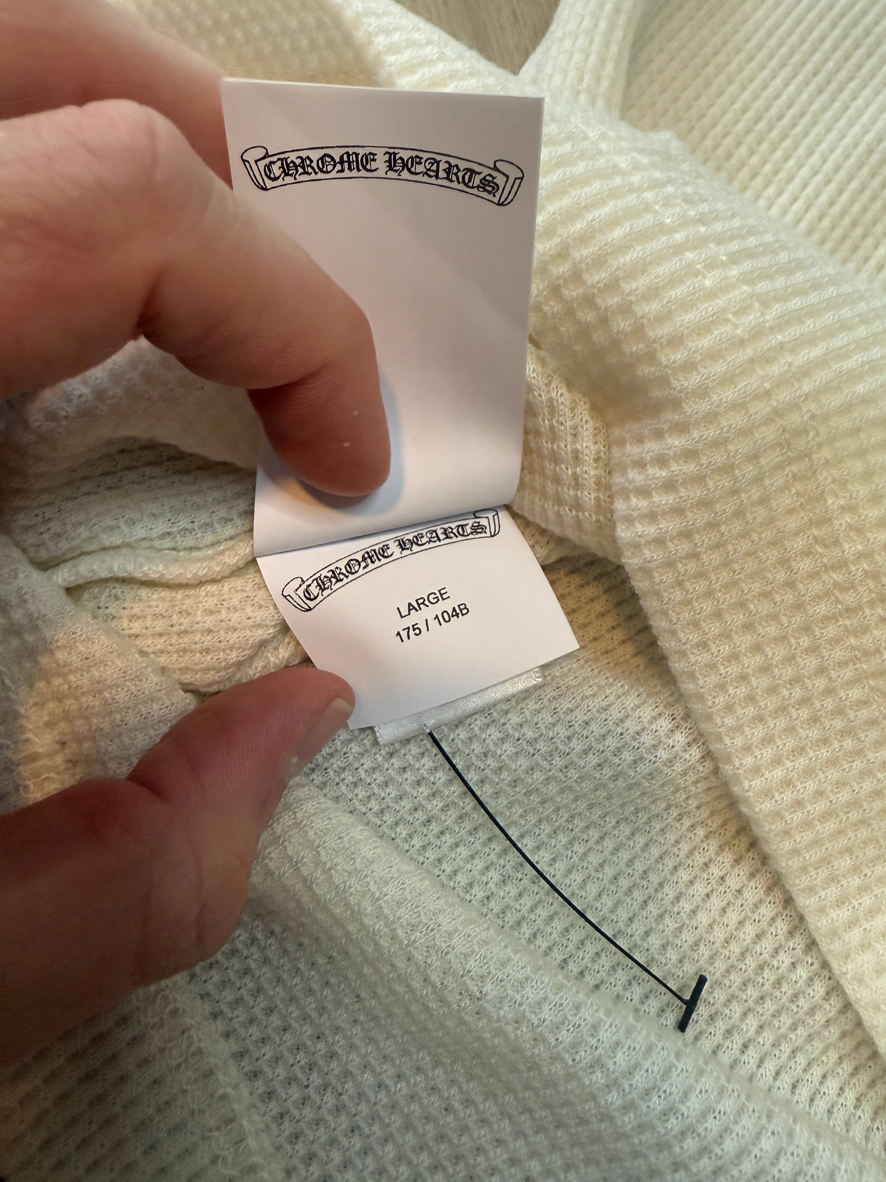 Chrome Hearts Wool Embroidered L/S Thermal Crewneck White