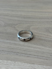 Chrome Hearts Negative Space CH Plus Silver Band Ring (Size 10)