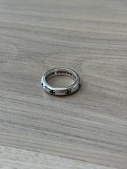 Chrome Hearts Negative Space CH Plus Silver Band Ring (Size 10)