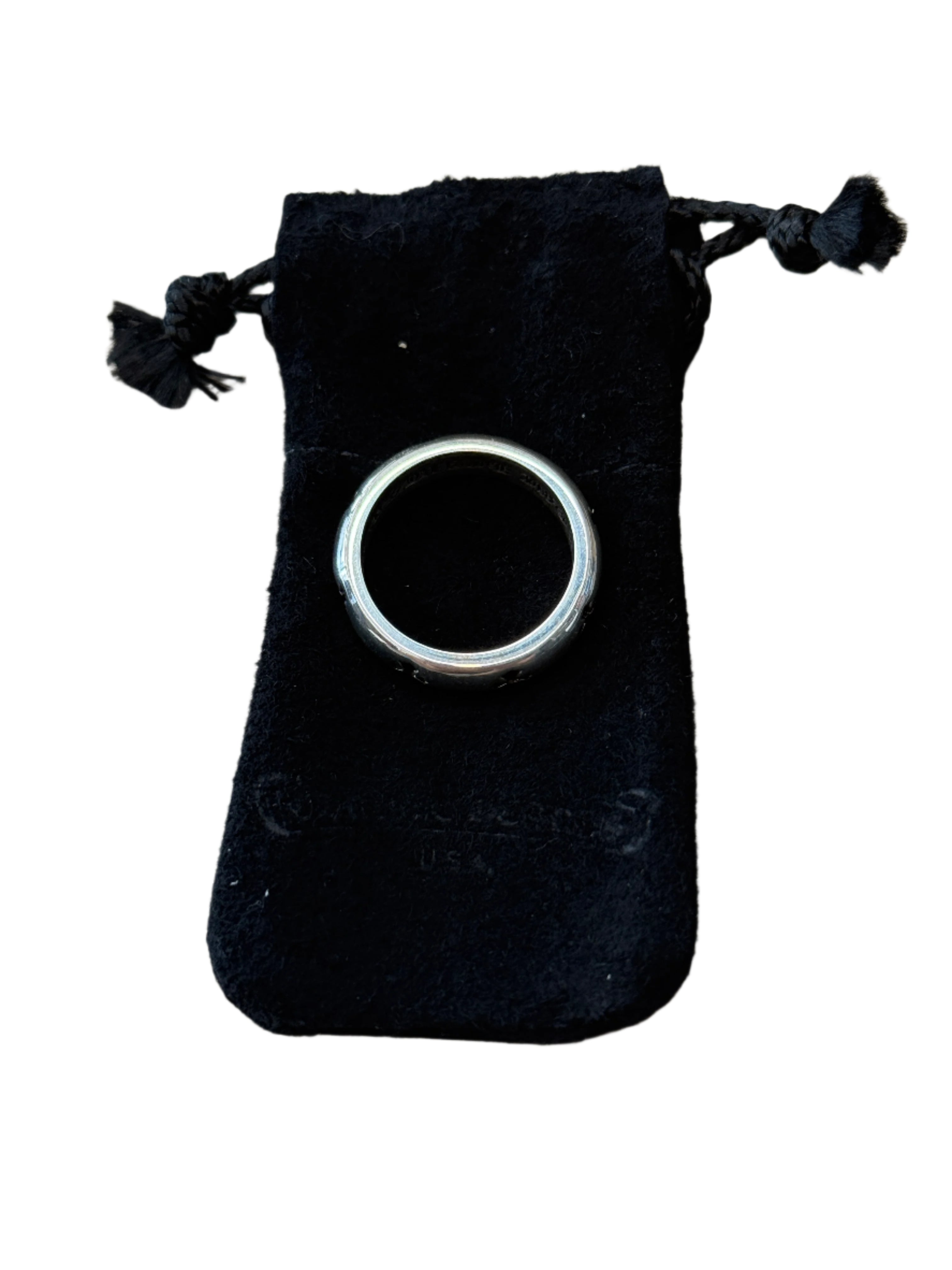 Chrome Hearts Negative Space CH Plus Silver Band Ring (Size 10)