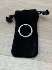 Chrome Hearts Negative Space CH Plus Silver Band Ring (Size 10)