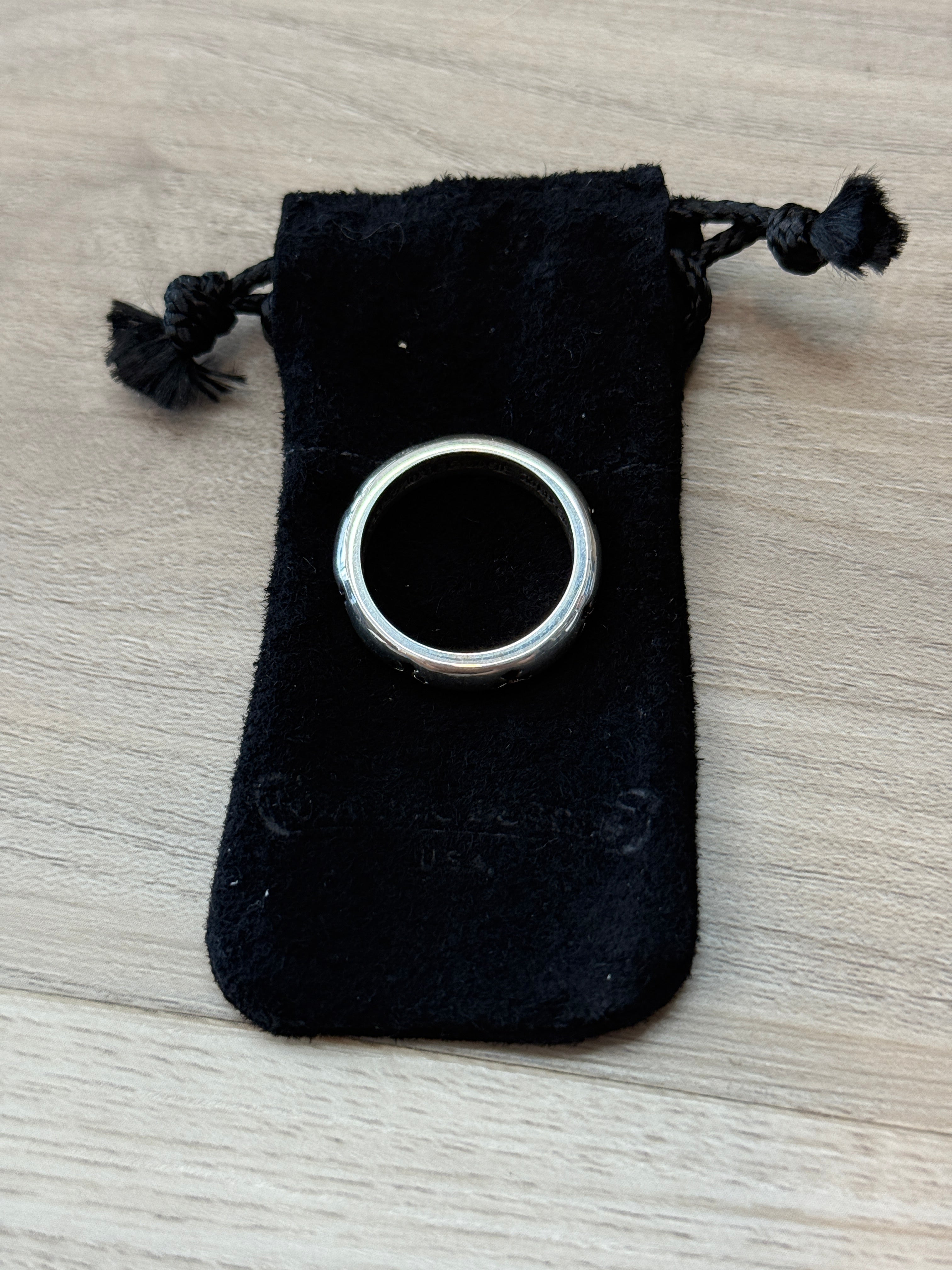 Chrome Hearts Negative Space CH Plus Silver Band Ring (Size 10)