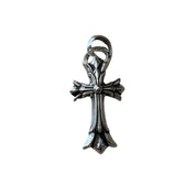 Chrome Hearts Double CH Cross Silver Pendant with Bale