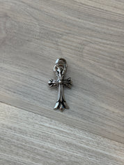 Chrome Hearts Double CH Cross Silver Pendant with Bale