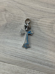 Chrome Hearts Double CH Cross Silver Pendant with Bale