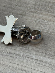 Chrome Hearts Double CH Cross Silver Pendant with Bale