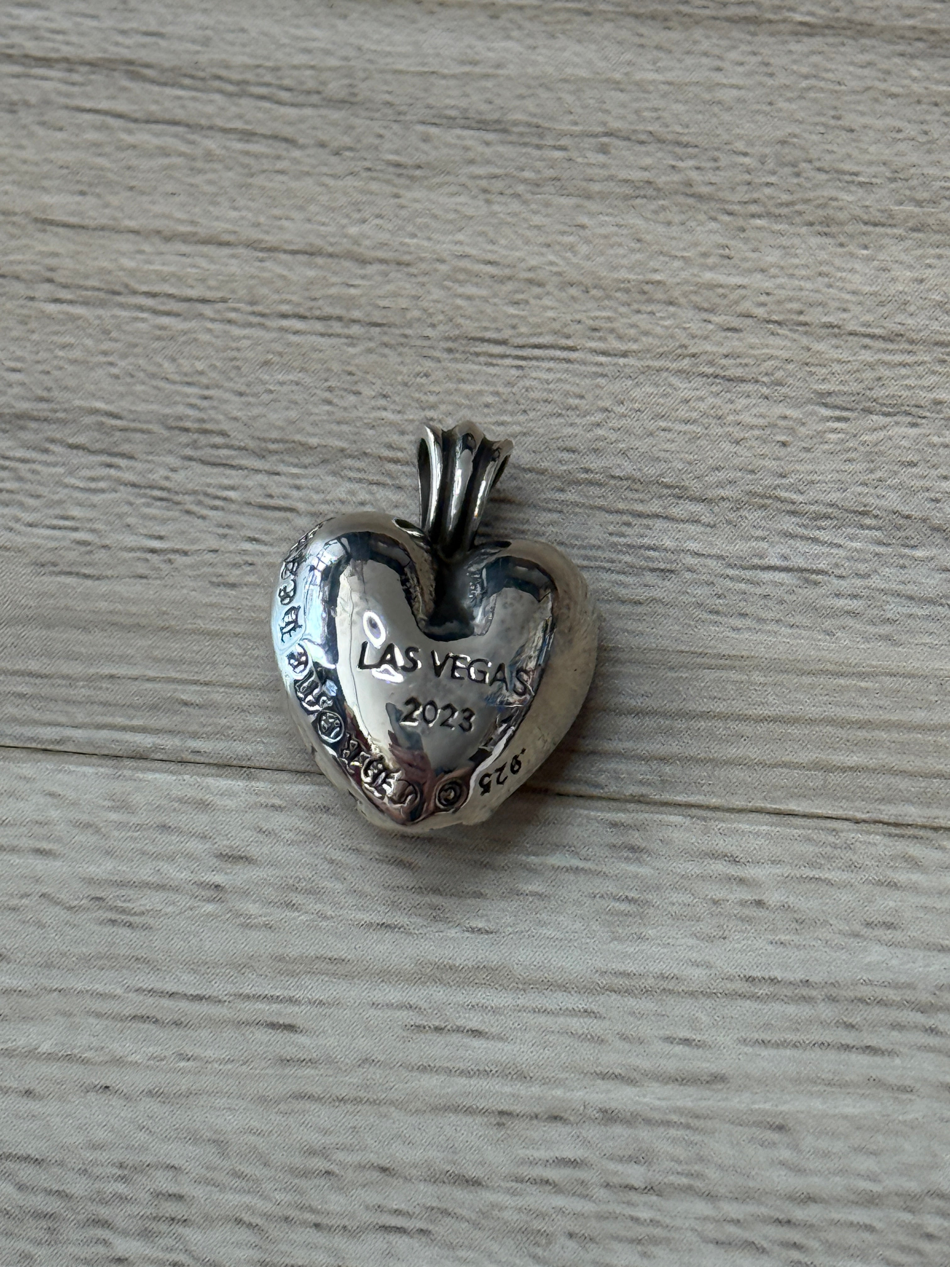 Chrome Hearts Las Vegas 2023 Exclusive Heart Silver Pendant