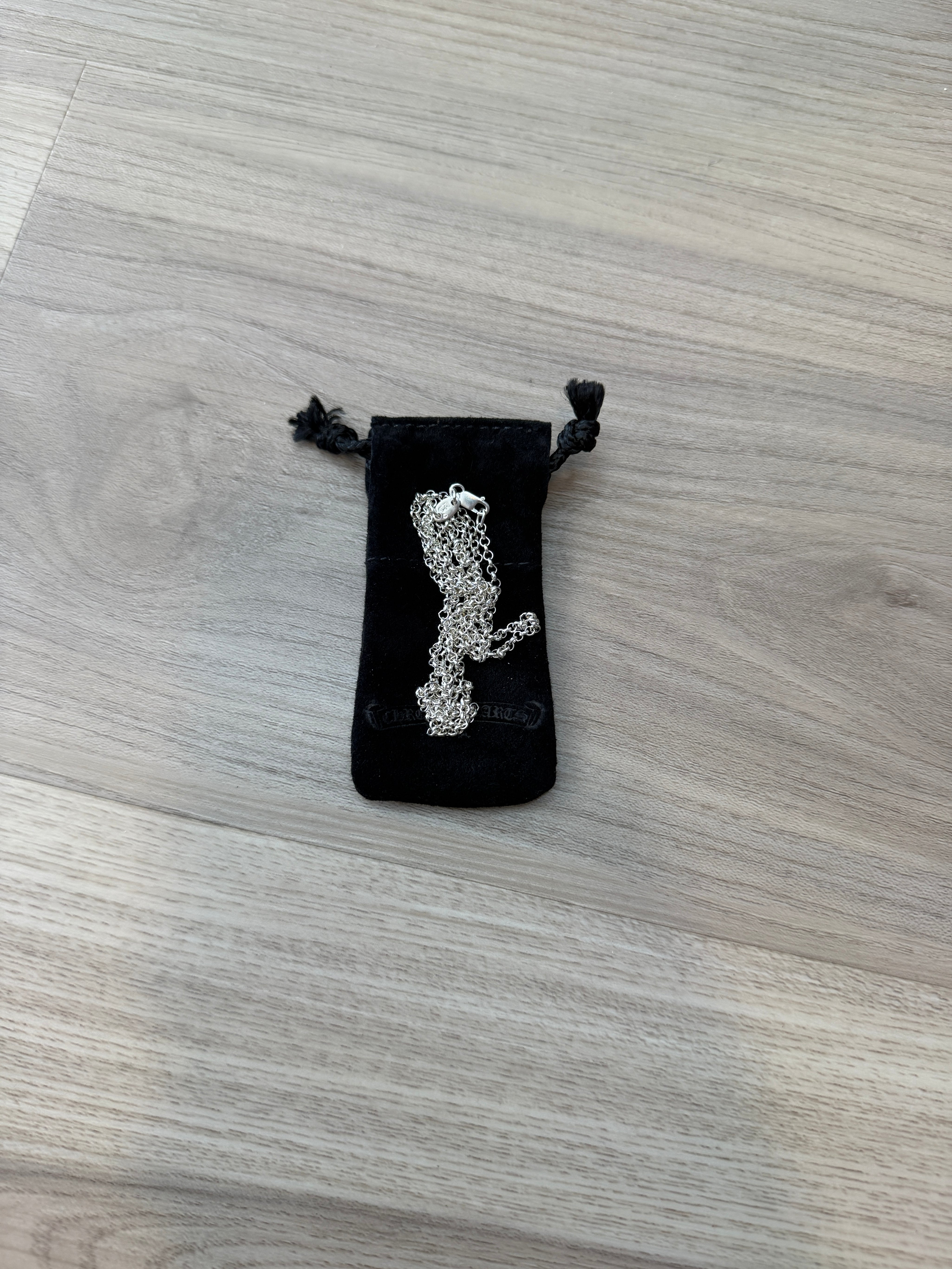 Chrome Hearts Roll Chain Silver Necklace (24”)