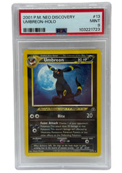 2001 Pokémon Neo Discovery Umbreon Holo 13/75 PSA 9 MINT