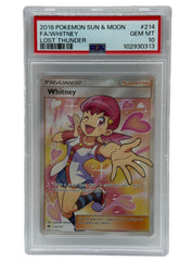2018 Pokémon Lost Thunder Whitney Full Art 214/214 PSA 10 GEM MINT