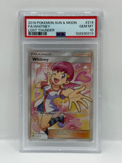 2018 Pokémon Lost Thunder Whitney Full Art 214/214 PSA 10 GEM MINT