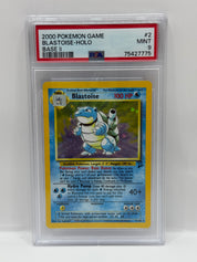 2000 Pokémon Base Set II Blastoise Holo 2/130 PSA 9 MINT