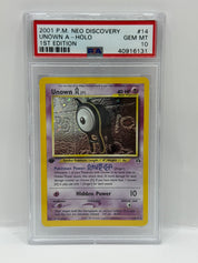 2001 Pokémon Neo Discovery 1st Edition Unown A Holo 14/75 PSA 10 GEM MINT