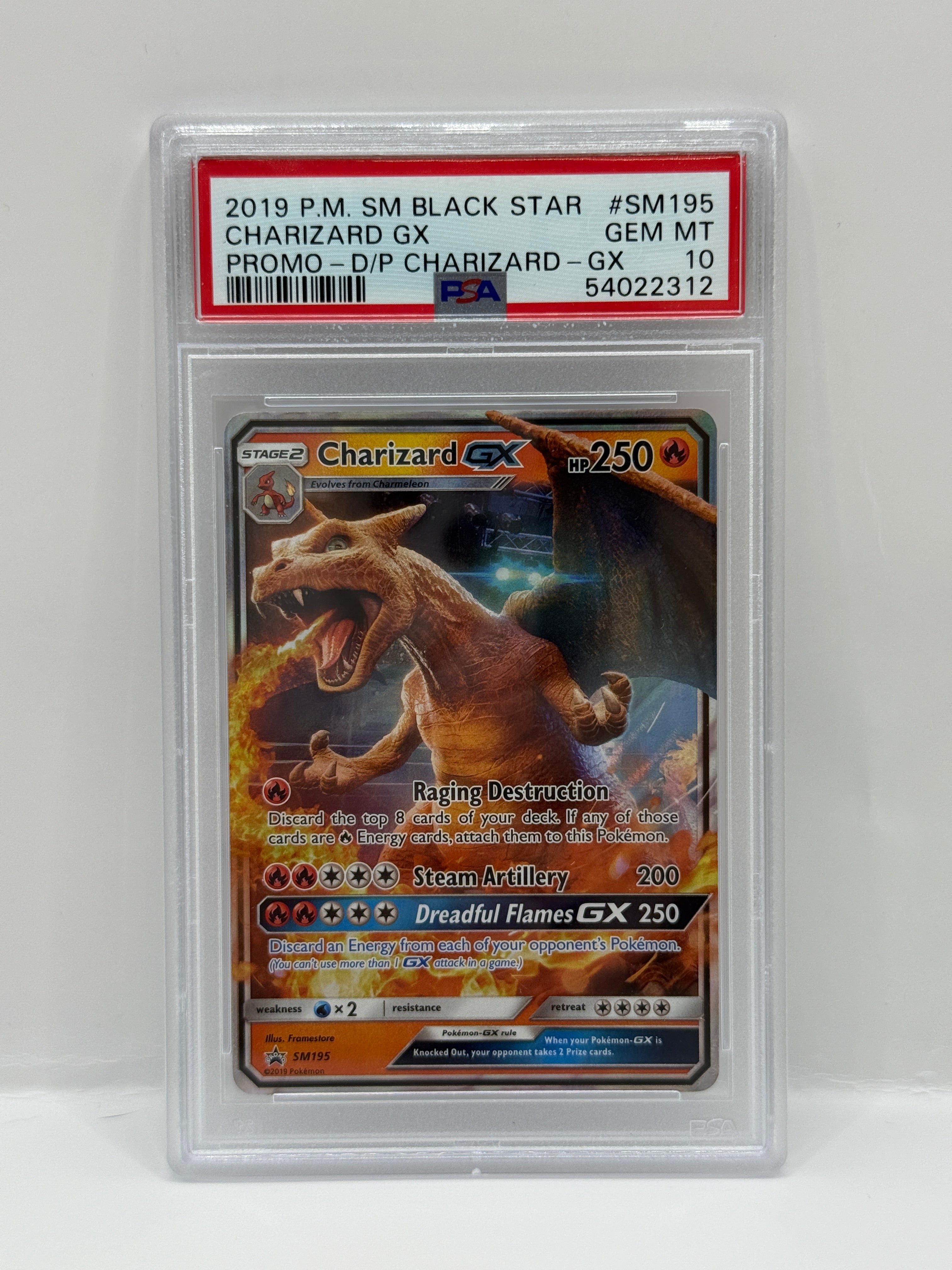 2019 Pokémon Sun & Moon Charizard GX Promo SM195 PSA 10 GEM MINT