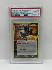 2021 Pokémon SWSH Celebrations ETB Greninja Gold Star SWSH144 PSA 10 GEM MINT