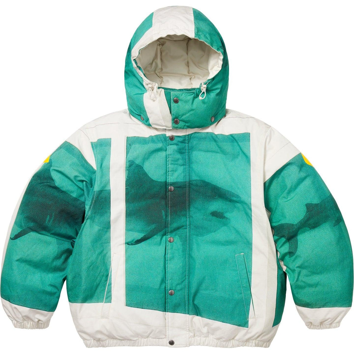 Supreme Damien Hirst Shark Down Puffer Jacket White
