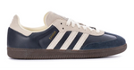 Navy and white Adidas sneaker on a white background - Image 1