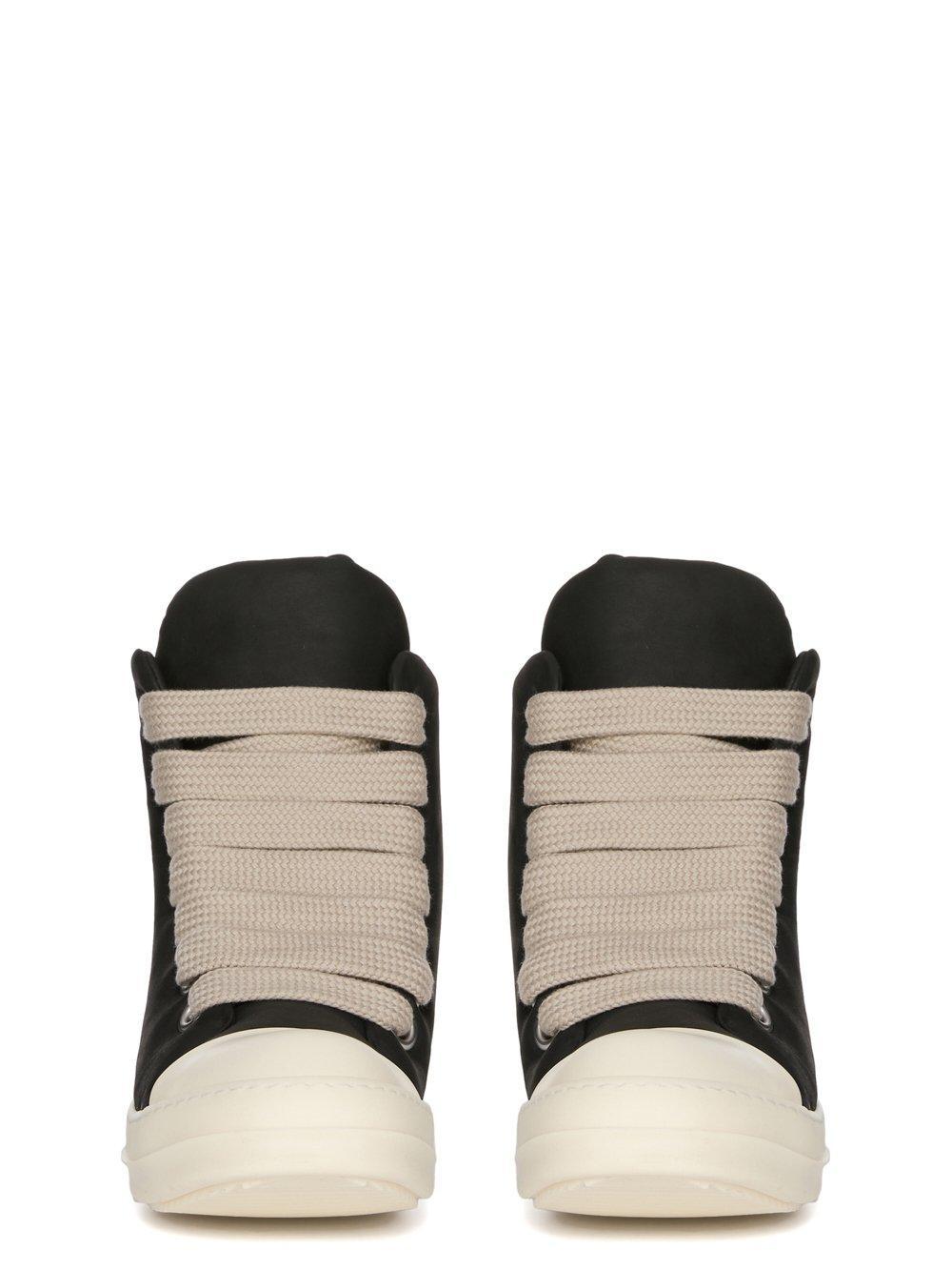Rick Owens Porterville Runway Jumbo Laced High Sneakers Black / Milk