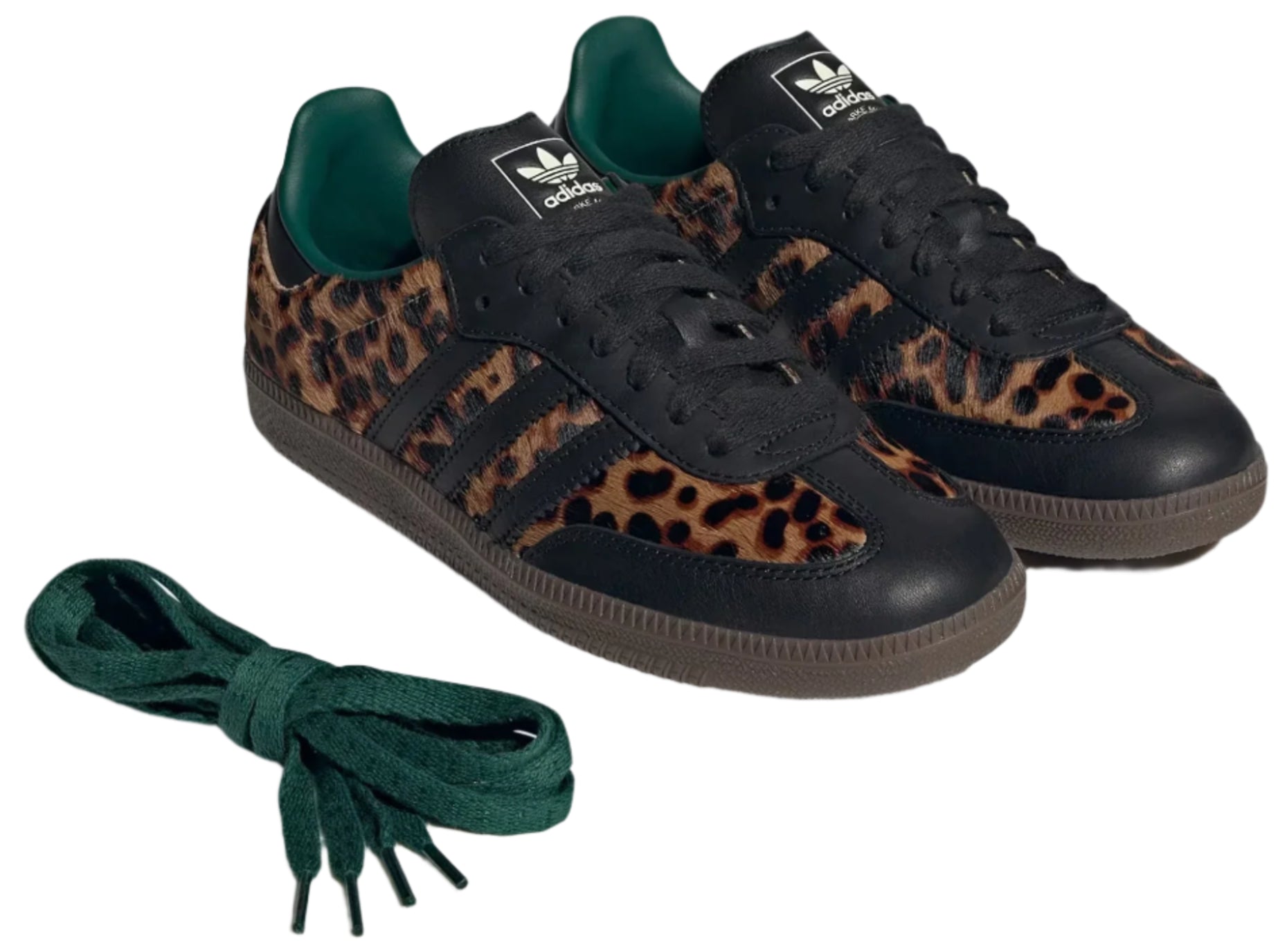 Adidas Samba OG Black Green Leopard (Women's)